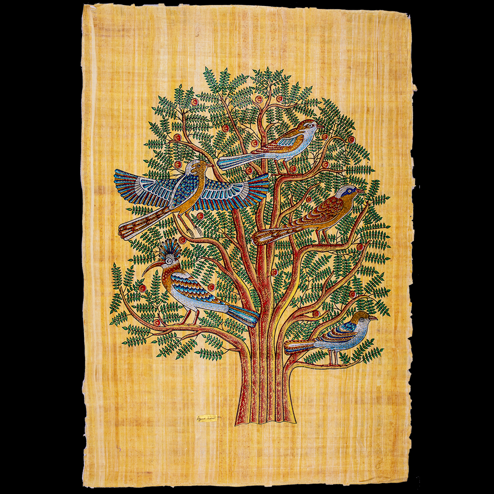 Egyptian Tree Of Life Birds Egyptian Papyrus For Sale
