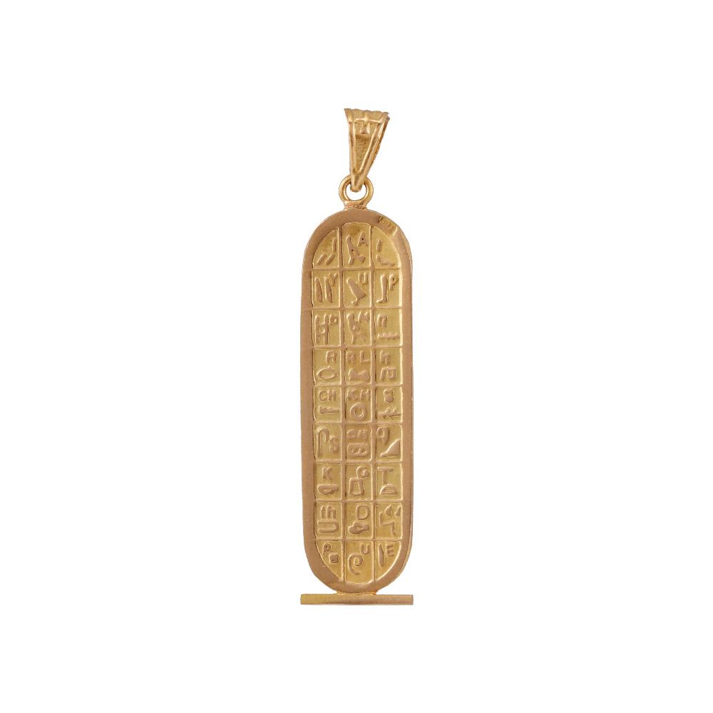 Gold hieroglyphics necklace clearance