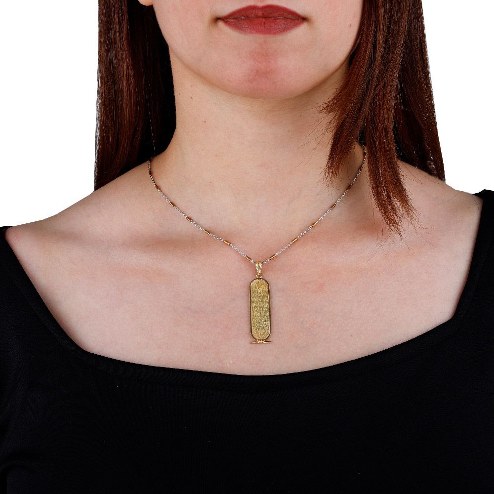 Hieroglyphics Pendant Cartouche pendant Gold Cartouche