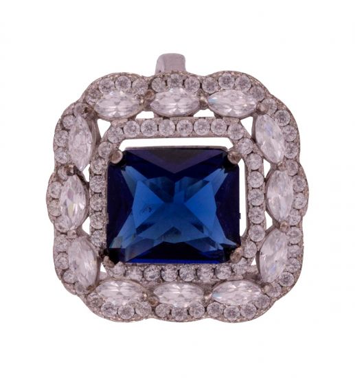 Sapphire silver ring