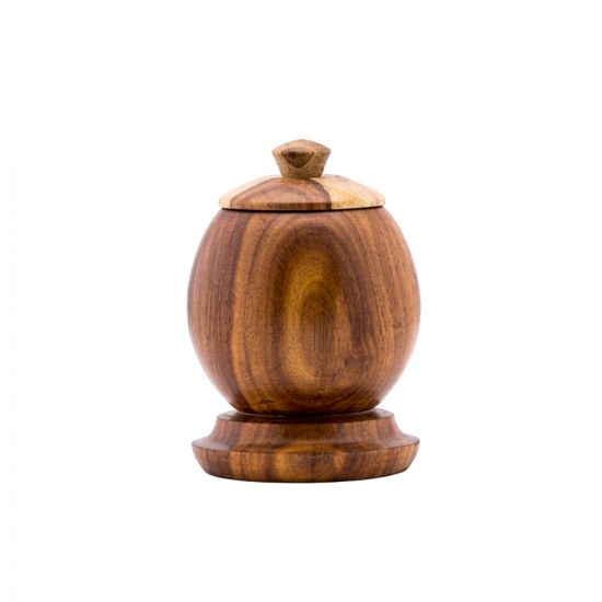 wooden sugar bowl
