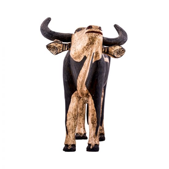 Wooden cow figure