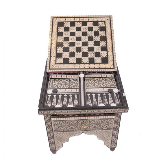 Backgammon Table Islamic Deluxe Designed handmade and inlaid with Mothers of Pearl, backgammon table for sale