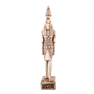 Horus, The Falcon Headed God Statue handmade of White alabaster, Horus Statue For Sale 