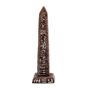 Brown Ancient Egyptian Obelisk handmade of Alabaster, Obelisk for sale