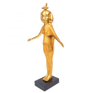 Buy The Egyptian statue of Serqet Goddess handmade of wood and covered with gold sheets, Buy Egyptian Statues Online