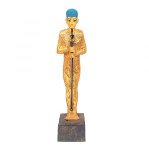 God Ptah Gilded Statue Replica Handmade by Expert Egyptian Artists (12.5 W, 23.2 H, 5 L inches)