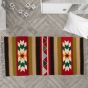  Natural Wool Kilim Tapestry with Yugoslavian Geometric Designs