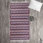 Beautiful Tapestry-Woven Natural Wool Kilim Rug with Star-Like Geometric Designs