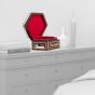 Pharaonic wooden hexagonal box handcrafted with natural precious materials (Coronation Scene)
