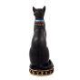 Black Handmade Alabaster Bastet, Bastet Statue For Sale (Backside Image)