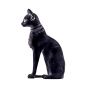 Charming Bastet Goddess Cat Statue Hand-Carved from Basalt (5 x 2.5 x 1 inches)