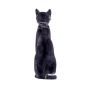 Charming Hand-Carved Basalt Egyptian figure of Bastet Goddess Cat Statue (5 x 2.5 x 1 inches)