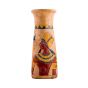 Pharaoh adorned basalt lamp vase 