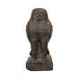 Front Image of the falcon Statue handmade of grey basalt stones, The Falcon Statues For Sale 