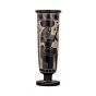 God Horus Ornamented Black Basalt Vase Handmade, Egyptian Vases for Sale