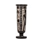 Side Image of Hieroglyphical Ornamented Black Basalt Vase Handmade, Egyptian Vases for Sale