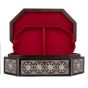 double layer Islamic Arabesque wooden box, hand-crafted and inlaid with real precious mother-of-pearl, Egyptian Mother-of-pearl inlaid box, Red Liner, multi spaces
