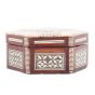 Wooden Arabesque designed jewelry box, inlaid with mother pf pearls, Unique Jewelry Box, Side Image