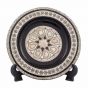 Front Image of Arabesque designed decorative plate handmade, mother-of-pearl inlaid, hanging plate for sale