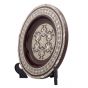 Decorative Plate for Hanging, brown paint plate with hand-inlaid of mother of pearls, Mother of Pearl Plate, Side Plate
