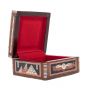 Pharaonic designed Jewelry box handmade of wood and inlaid with mother of pearls, Jewelry Boxes for Sale, side Image, Red Liner