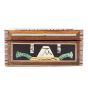 Side Image, Anubis Scene Wooden jewelry box with laid and lock, inlaid with mother of pearls, antique wooden box with laid