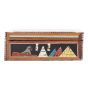 Side, Anubis Scene Wooden jewelry box with laid and lock, inlaid with mother of pearls, antique wooden box with laid
