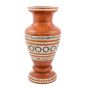 Mahogany handmade Vase, inlaid with mother of pearls, Rustic wood Vase