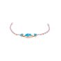 Handmade 18K Gold turquoise inlaid bracelet, gold scarab bracelet