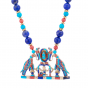 Protective Horus real gold gemstone necklace, Handmade Gemstone Necklace