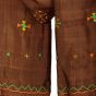 Beautiful Brown Silk Shawl Embroidered in Siwa Oasis Tribal Essence