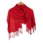 Handwoven 100% Egyptian Cotton Red Shawl Enriched with Siwa Oasis's Embroidery