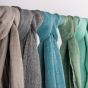 Elegant Handwoven Plain Egyptian Linen Shawl 