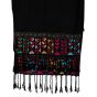 Black Egyptian Cotton Shawl with Arish Tribal Embroidery