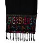 Black Egyptian Cotton Shawl with Arish Tribal Embroidery
