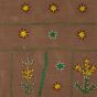 100% Egyptian Cotton Light Brown Saint Catherine Embroidered Shawl