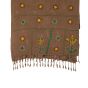 100% Egyptian Cotton Light Brown Saint Catherine Embroidered Shawl
