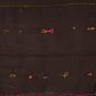 Brown Handwoven Cotton Shawl Embroidered in the Essence of Siwa Oasis 