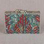 Blue Shells Adorning a Beautiful Wooden Clutch 