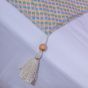 Multi-Pastel Colorful Coverlet with Beige fringes