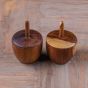 wooden spice jar with wooden Lid
