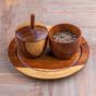Rustic wooden serving plate