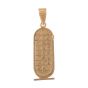 Double Faced 18k Gold Cartouche Pendant  Influenced by Egyptian Jewelry