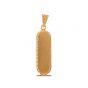 Customizable 18K Gold Cartouche Pendant  Influenced by Egyptian Jewelry (3gm)