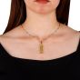 8gm Engravable Cartouche Pendant with Stones