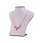 Ankh and lotus Gold Necklace Adorned with Precious Stones