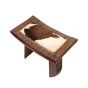 Leather Wooden Chair | Handmade Wood Furniture | Swan Bazaar
