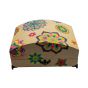 Vibrant Islamic Flower Motif Wooden Handmade Multi-Purpose Box with Lock