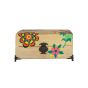 Vibrant Islamic Flower Motif Wooden Handmade Multi-Purpose Box with Lock